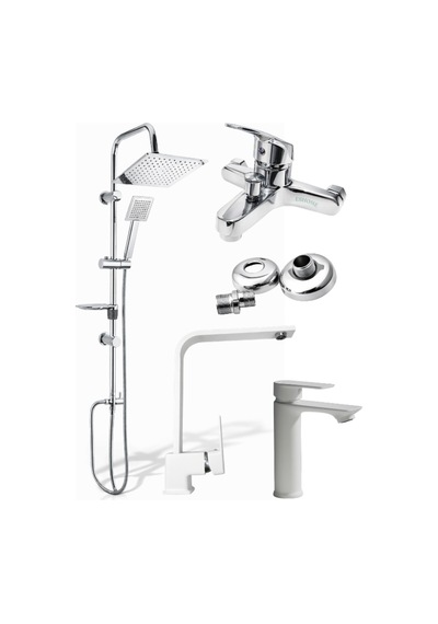 4lü Tüm Ev Batarya Seti Banyo - Mutfak -lavabo Bataryası Ve Duş Sistemi Diğer