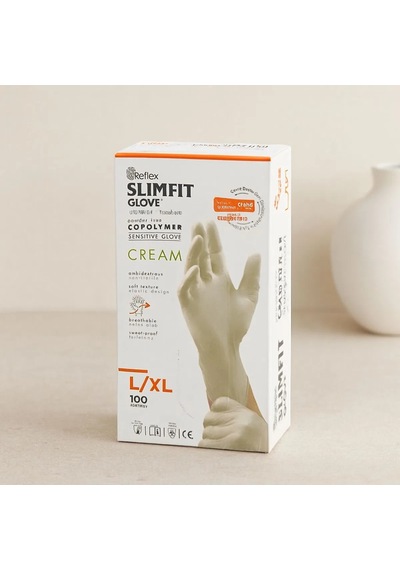 Pudrasız Slimfit Muayene Eldiveni L-xl Krem