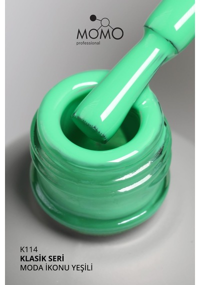 Momo Professional Kalıcı Oje K114 Moda İkonu Yeşili 14 Ml