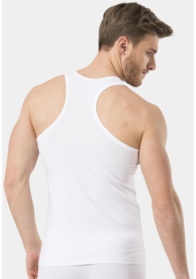 Türen Erkek Halter Yaka Likralı Spor Atlet 171/beyaz 001