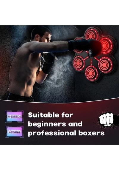 Globalbloom Music Boxing Makinesi White Orange Eş İçin Boks Hedefi Eğitim Ekipmanları Evde Antrenman