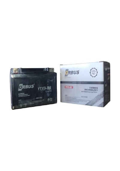 Orbus 12v 9ah Alçak Yatık Motosiklet Aküsü Ebatlar: 150x85x107mm