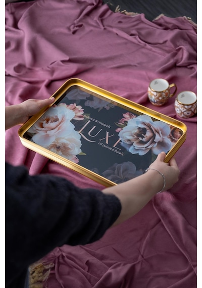 Luxe Milla Cam Tepsi - 39 Cm Çok Renkli