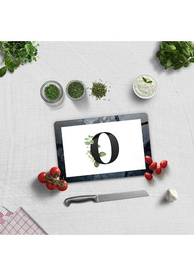 Decorita Cam Kesme Tahtası - Cam Kesme Tablası Harfli Tasarım O 20 CM x 30 CM