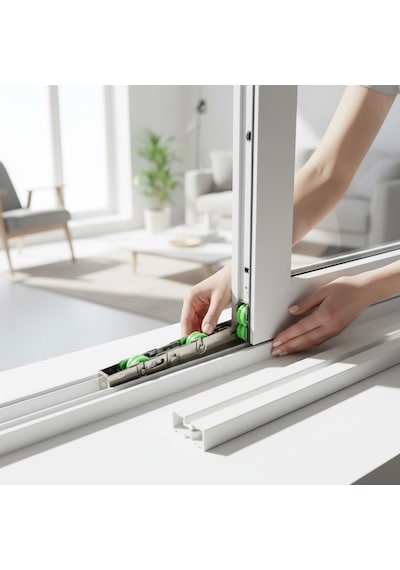 Pvc Pimapen Kapı Pencere Altı Sürme/sürgü Ray Tekeri Polyamid Yeşil Teker