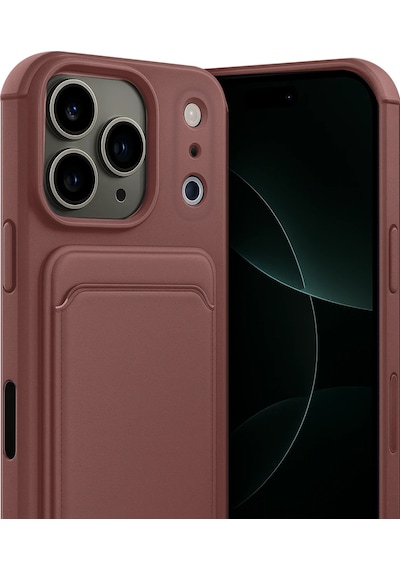 Ilkeshop Newface Apple iPhone Uyumlu 17 Pro Kelvin Kartvizitli Silikon - Bordo