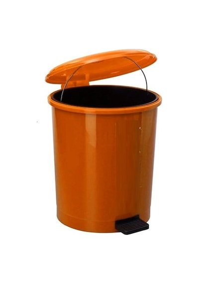 Safell Pedallı Çöp Kovası 40 Litre Turuncuiçinde İç Kovası Var.