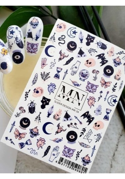 Nail Art Slider Stiker Gelin Detayları W34