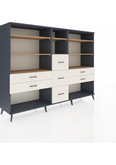 Hyperion Dolap 8 Raflı 7 Çekmeceli 220x44x163 Antrasit-çam/aytaş Antrasit-çam/aytaşı Hyperion Dolap 8 Raflı 7 Çekmeceli 220x44x163 Antrasit-çam/aytaş Antrasit-çam/aytaşı