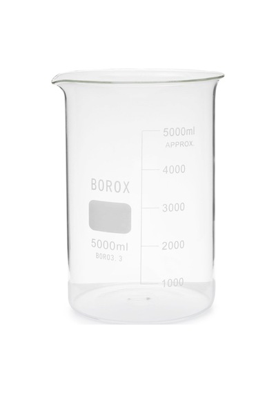 Borox B11001 Dereceli 3.3 Borosilikat Cam Beher 5000 ML