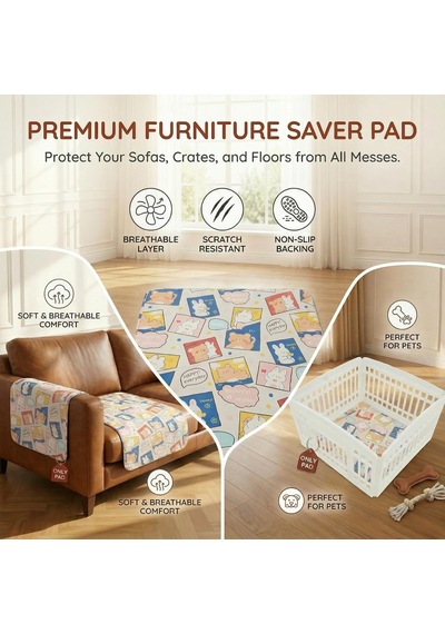 Pjyucien Makinede Yıkanabilir Kare Köpek Oyun Parkı Matı, 36 İnç Genişliğinde, Kaymaz Pet Kalem Pee Pad, İç/dı