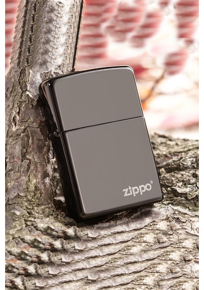 Zippo Çakmak Parlak Siyah Hediyelik Kutu Benzin Taş Set du10-2475