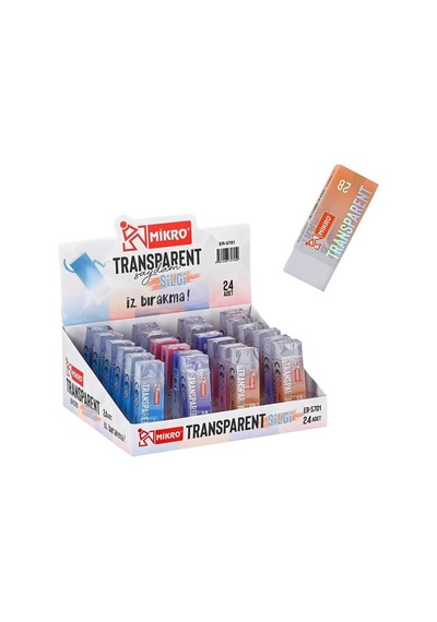 Mikro Er-5701 Transparent Saydam Silgi 24 Adet