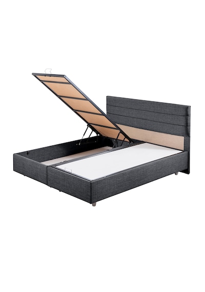 Sofia İkili Set, Sofia Çift Kişilik Baza Başlık Seti Antrasit 180 x 200