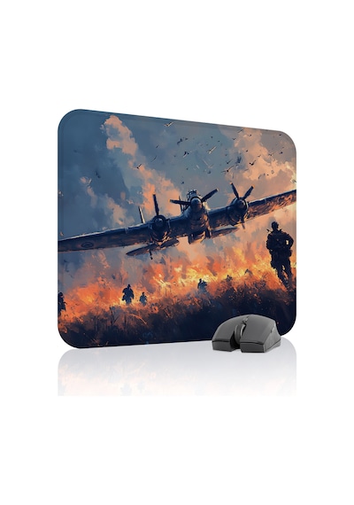 Airplane Uçak Kaymaz Dikişli Kauçuk Oyuncu Mousepad V5 - 48x40 Xl Gaming Mouse Pad Fare Altlığı