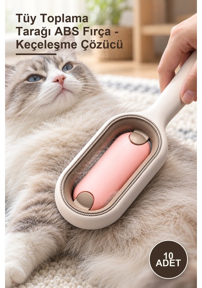10 Adet Tüy Toplama Tarağı Abs Fırça - Keçeleşme Çözücü