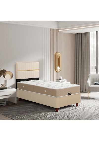 Tek Kişilik Stil Comfort Yatak Baza Başlık Seti 3 Ü Bir Arada Konuma Özel Teslimat 90 x 190 CM