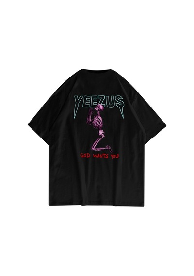 Startmore Unisex God Wants You Yeezus Siyah Tshirt Siyah