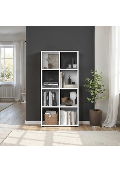 Cubic Kitaplık Beyaz 70x140,5x30 Cm Beyaz