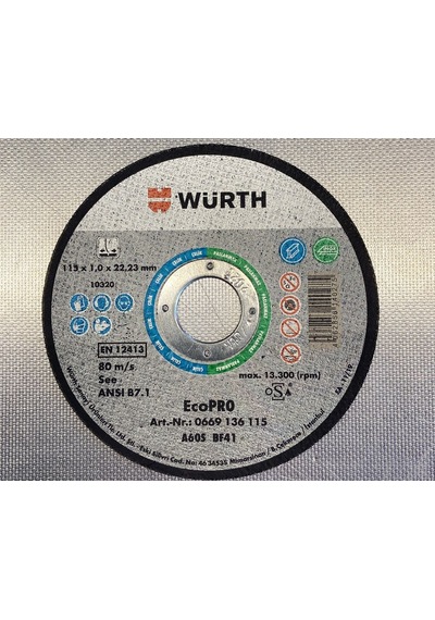 SİPRAL TAŞI KESİCİ WÜRTH 115x1.0 mm
