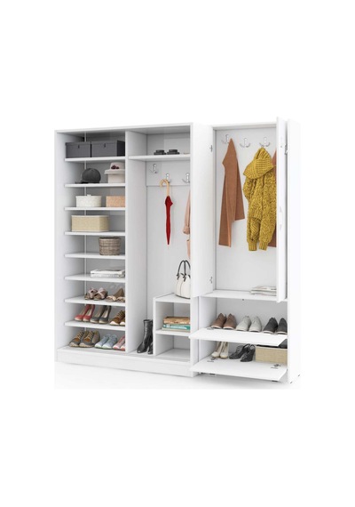 Abre Vm-300348 Beyaz Vestiyer Portmanto Ayakkabılık Diğer