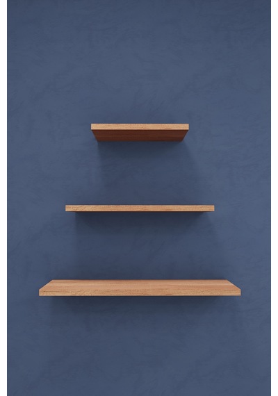 Asra Trend Modern 3'lü Uçan Raf Çok Amaçlı Duvar Rafı Organizer %100 Mdf Kitaplık Mutfak Banyo Rafı Drf05 Petra