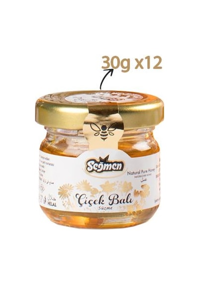 Seğmen Süzme Çiçek Balı Kavanoz 30 G 12'li