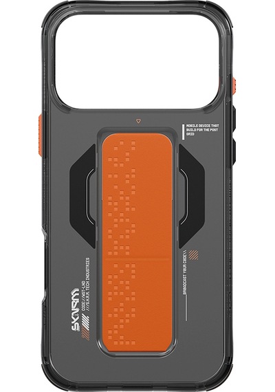 Apple Uyumlu iPhone 17 Pro Max Kılıf M-safe Şarjlı Airbag Tasarımlı Standlı Haxa Kapak Füme Füme