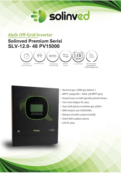 Solinved 12 Kw Gordion Serisi Mppt Off-grid Inverter