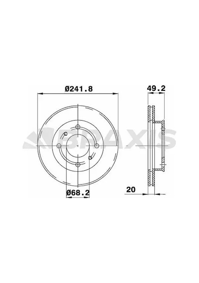Braxıs Ae0587 Fren Diski On 4020690j01 - 2 Adettir