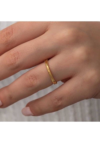 Gümüş Gold Ajda Kadın Yüzük T8759 Gold