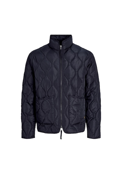 Jack & Jones Erkek Yüksek Dik Yaka Kapitone Ceket - Clyde - 12302326 Dark Navy