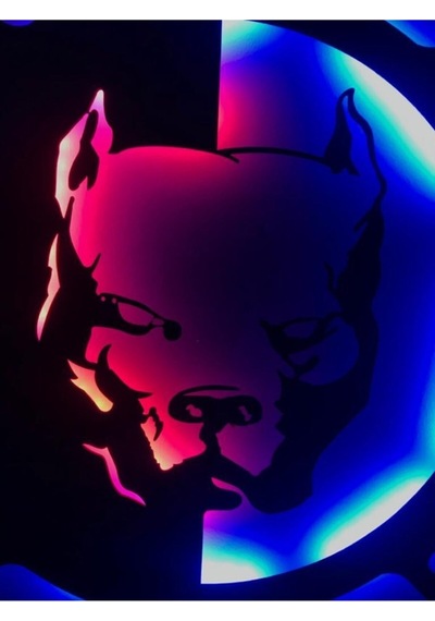 Pitbull Led Işıklı Tablo