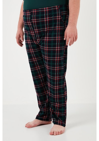 Buratti Pamuklu Regular Fit Büyük Beden Erkek Pijama Takımı 6572002B Yeşil