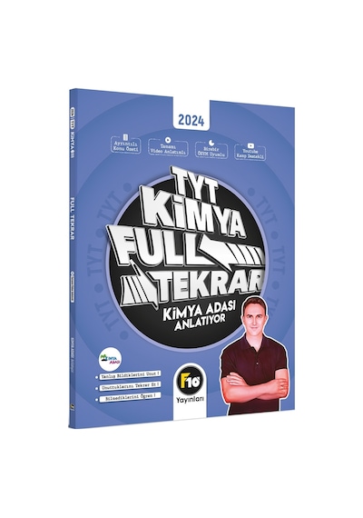 F10 Yayınları 2024 Tyt Kimya Adası Kimya Full Tekrar Video Ders Kitabı