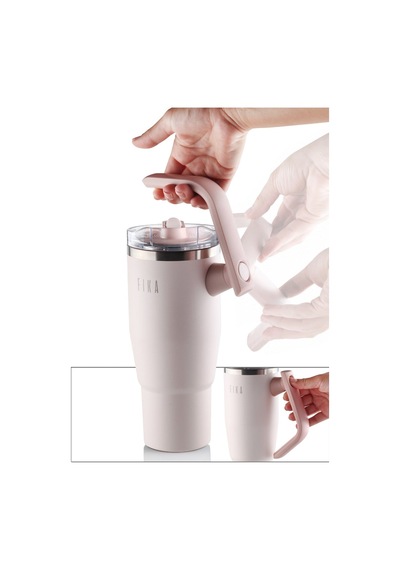 Fika Lumi Döner Kulplu Termos 950 Ml - Pudra-7571 Pembe