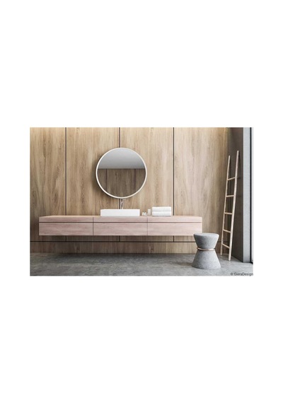 70x70 Yuvarlak Çerçeveli Dekor Aynası/banyo Aynası/dekoratif Makyaj Aynası Beyaz 70 X 70 Çok Renkli