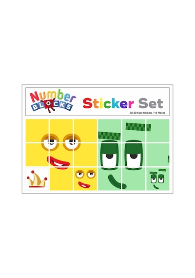 Number Blocks Matematik Eğitici Birim Küp Snapcubes Kafa Sticker 108 Adet
