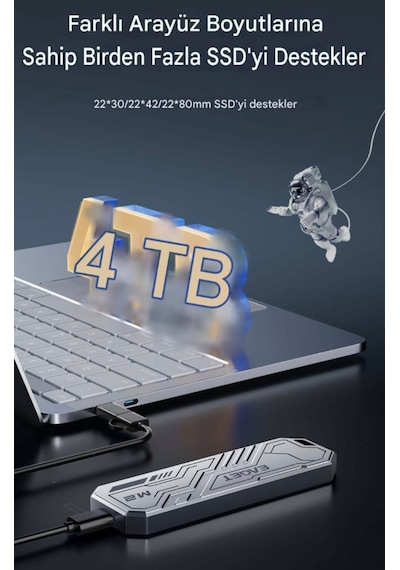Eaget Se910d M2 Nvme+sata Kutusu Çift Protokol Ce Lisanslı 2280/2260/2242/2230/ 10gbps Usb 3.2 Yüksek Hızlı Son Nesil Teknoloji Metal Sağlam