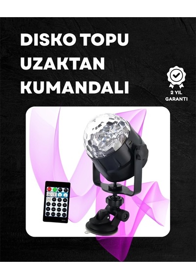 Buğz Kompakt Tasarımlı, Döner Renkli Led Disko Topu - Ev Ve Profesyonel Kullanım .
