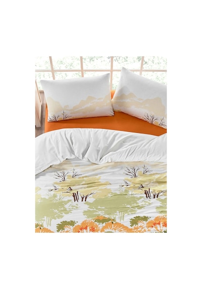 Çift Kişilik Nevresim Seti 200x220 Cm %100 Pamuk Çarşafsız 2 Adet Yastık Kılıflı Çok Renkli