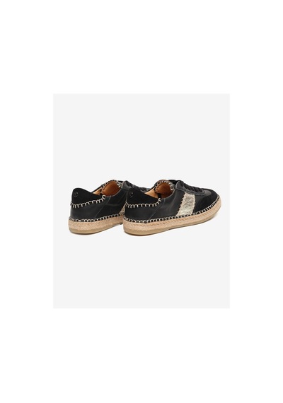 Greyder Kadın Siyah Süet Altın Hakiki Deri Sneaker Ayakkabı 5y2sa59275 Siyah