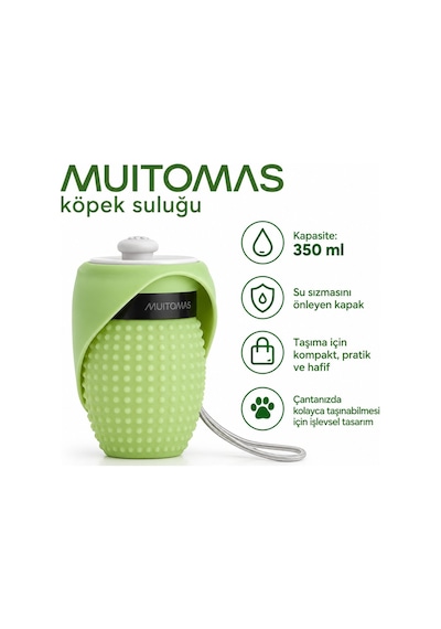 Muıtomas Evcil Hayvan Seyehat Suluğu 350 Ml Yeşil