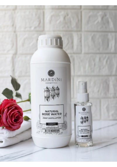 Doğal Gül Suyu 1000 Ml - %100 Saf Gül Suyu & Hediye Sprey Şişe Seti