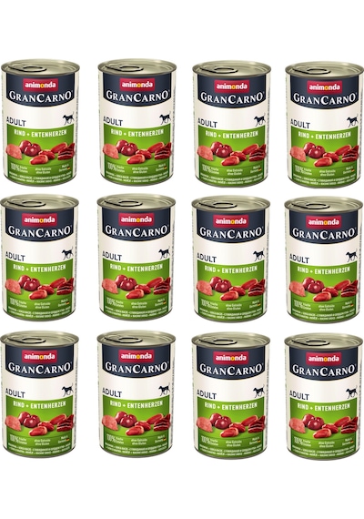 Animonda Gran Carno Sığır Ve Ördekli Köpek Konserve 400 G X 12 Adet