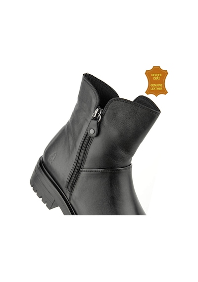 Hush Puppies Eretria 725029 Gerçek Deri, Anatomik, Kadın Bot Siyah Siyah