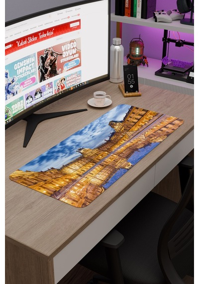 Louvre Müzesi Fransa V4 70x30 Xl Gaming Kauçuk Kaymaz Taban Mouse Pad Fare Altlığı