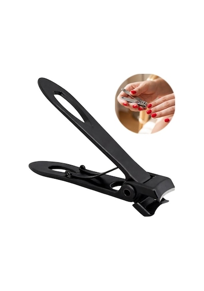 Sn-29305 Profesyonel Ergonomik El Tırnak Makası 70mm Paslanmaz Çelik Siyah Mat Renk