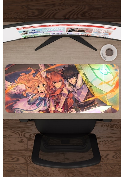 The Rising Of The Shield Hero Dikişli Kauçuk Oyuncu Mousepad V4 - 70x30 Xl Gaming Mouse Pad