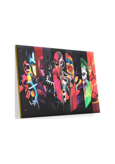 Cakasepetim Marvel Low Poly Tüm Karakterler Ahşap Mdf Tablo